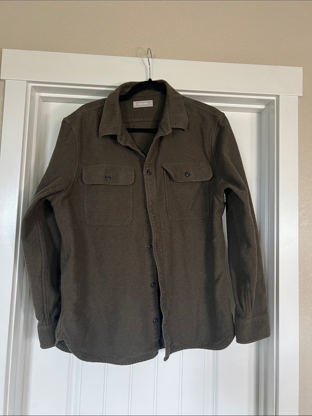 Everlane Men’s Utility Work Shirt Jacket Olive Green Size Extra Large GUC